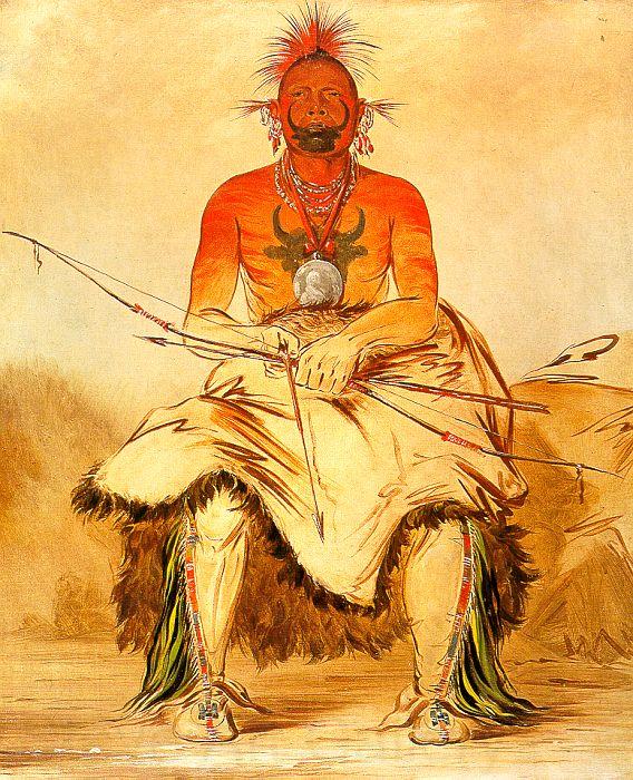 George Catlin Buffalo Bull : A Grand Pawnee Warrior Spain oil painting art